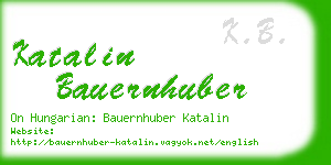 katalin bauernhuber business card